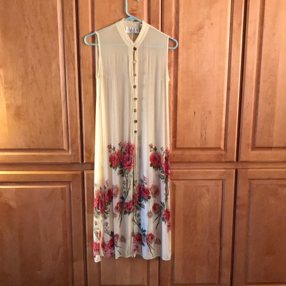 Sheer sleeveless long top